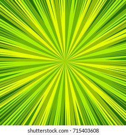 Comic book page blank green background with rays and radial effects in pop art style. Vector illustration