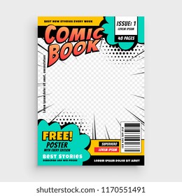 comic book page cover design concept