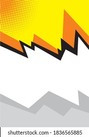 Comic book page design. magazine cover Premium Vector