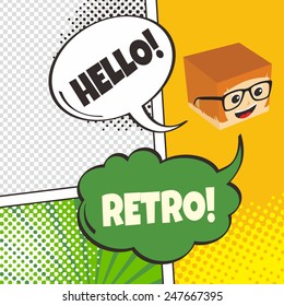 comic book page with speech bubbles - cartoon theme