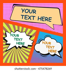 comic book page with speech bubbles - cartoon theme.