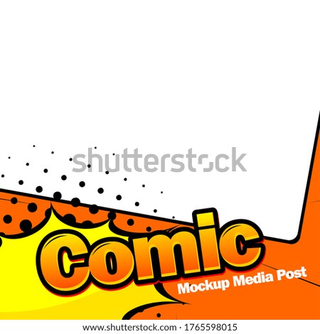 comic book page template design. Magazine cover
