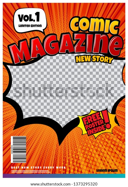 Comic Book Page Template Design Magazine Stock Vector (Royalty Free ...