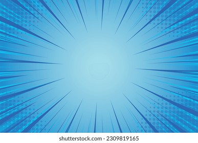 Comic book page template in pop-art style. Colorful empty background. Halftone colored blank frame. Vector illustration