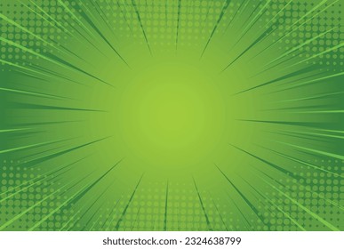 Comic book page template in pop-art style. Colorful empty background. Halftone colored blank frame. Vector illustration