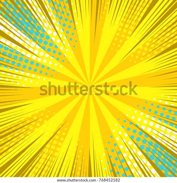 Comic Book Page Template Rays Halftone Stock Vector (Royalty Free ...