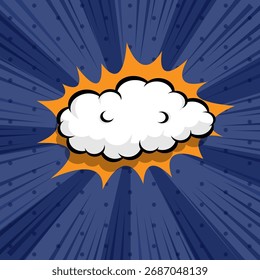 comic book, pop art background with blank speech bubble, vector illustration