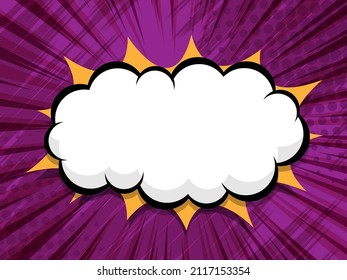 comic book pop art with black speech bubble for background cover presentation vector illustration