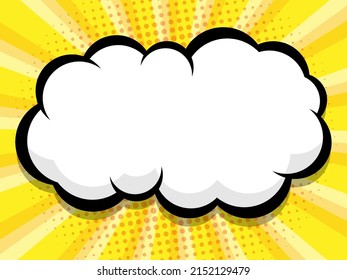 libro de historietas arte pop con burbuja de voz en blanco para ilustración vectorial de portada de fondo