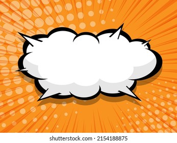 libro de historietas arte pop con burbuja de voz en blanco para ilustración vectorial de portada de fondo