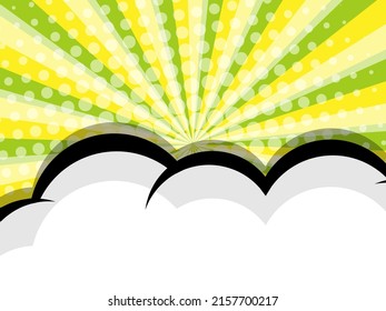Comicbuch-Popkunst mit Blankoblase für die Vektorgrafik von Hintergrunddecken