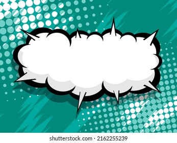 comic book pop art with blank speech bubble for background cover presentation vector illustration