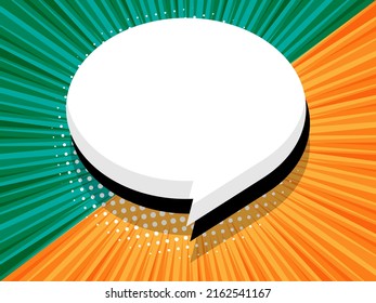 libro de historietas arte pop con burbuja de voz en blanco para ilustración vectorial de portada de fondo