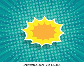 libro de historietas arte pop con burbuja de voz en blanco para ilustración vectorial de portada de fondo