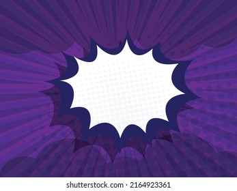 libro de historietas arte pop con burbuja de voz en blanco para ilustración vectorial de portada de fondo