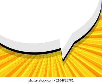 libro de historietas arte pop con burbuja de voz en blanco para ilustración vectorial de portada de fondo