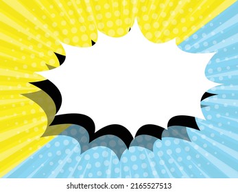 comic book pop art with blank speech bubble for background cover presentation vector illustration