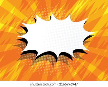 comic book pop art with blank speech bubble for background cover presentation vector illustration