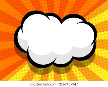 comic book pop art with blank speech bubble for background cover presentation vector illustration