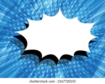 comic book pop art with blank speech bubble for background cover presentation vector illustration