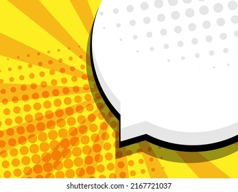 libro de historietas arte pop con burbuja de voz en blanco para ilustración vectorial de portada de fondo