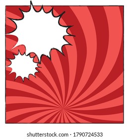 Comic Book Pop Art: Energize your designs with this dynamic comic book pop art page element. The versatile blank white dialog on a red background adds a vibrant and impactful touch to your manga