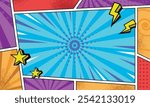 Comic book pop art style background template vector