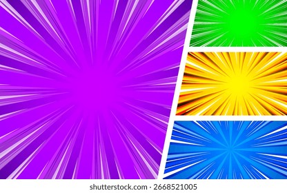 Comic book pop art style background template.