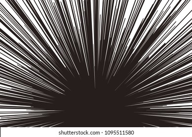 Comic book radial lines background Rectangle fig