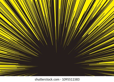 Comic book radial lines background Rectangle fig