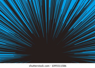 Comic book radial lines background Rectangle fig