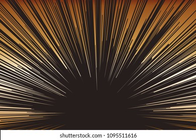 Comic book radial lines background Rectangle fig