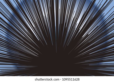 Comic book radial lines background Rectangle fig