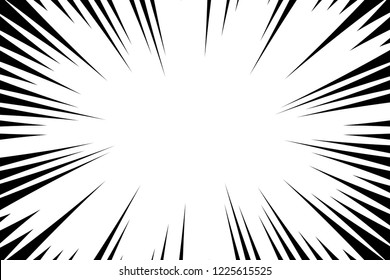 Comic Book Radial Lines Background Manga Stock Vector (Royalty Free ...