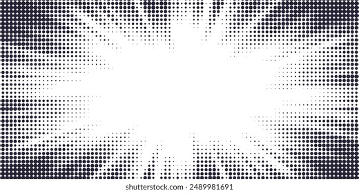 Comic book radial lines background. Manga speed frame. Explosion vector illustration. 