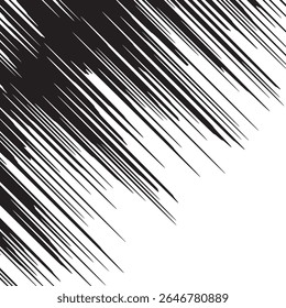 Rayons radiaux de bandes dessinées, lignes de vitesse de manga ou d'anime, effets de zoom et de mouvement. Arrière-plan action dessin animé. éléments de style art Pop. Illustration vectorielle