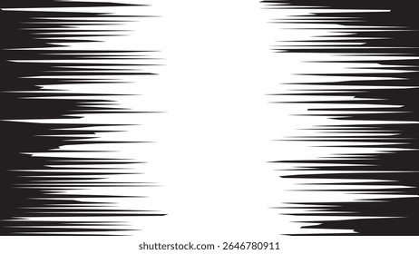 Rayons radiaux de bandes dessinées, lignes de vitesse de manga ou d'anime, effets de zoom et de mouvement. Arrière-plan action dessin animé. éléments de style art Pop. Illustration vectorielle