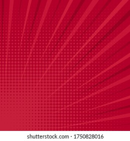 Comic book red background. Vector illustration.