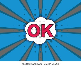 Comic book sound. Colored hand drawn speech bubble. Wow sound chat text effect in pop art style. Funny design vector item