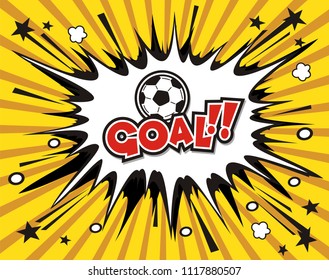 comic book speech bubble cartoon word goal