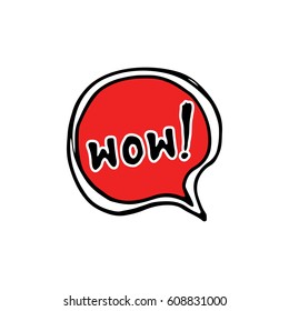 Comic book speech bubble, cartoon sound effect. Hand drawn pop art style sign vector illustration