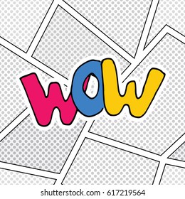 Comic book speech bubble, cartoon sound effect. Hand drawn pop art style sign vector illustration