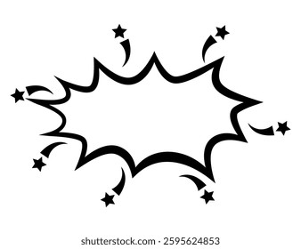 Comic book speech bubble, great design for any purposes. Sticker design. Vector illustration