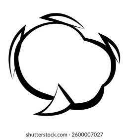 Comic book speech bubble, great design for any purposes. Sticker design. Vector illustration