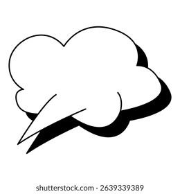 Comic book speech bubble, great design for any purposes. Sticker design. Vector illustration