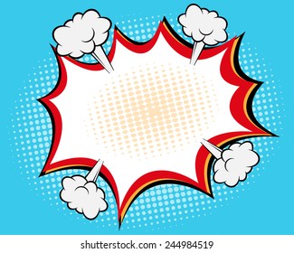 Comic Book Speech Bubble ,Pop art Background Vector Illustration