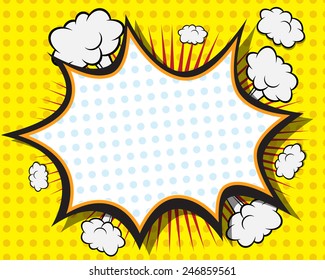 Comic Book Speech Bubble ,Pop Art Background Vector Illustration