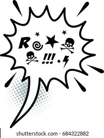 Comic book speech bubble with swear words symbols retro comics vector illustration