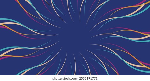 Plano de fundo das linhas pretas de velocidade do quadrinho. Design radial para quadrinhos e mangá. Efeito de explosão de anime. Quadro de arte em anime