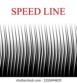 Comic book speed horizontal lines on white background.